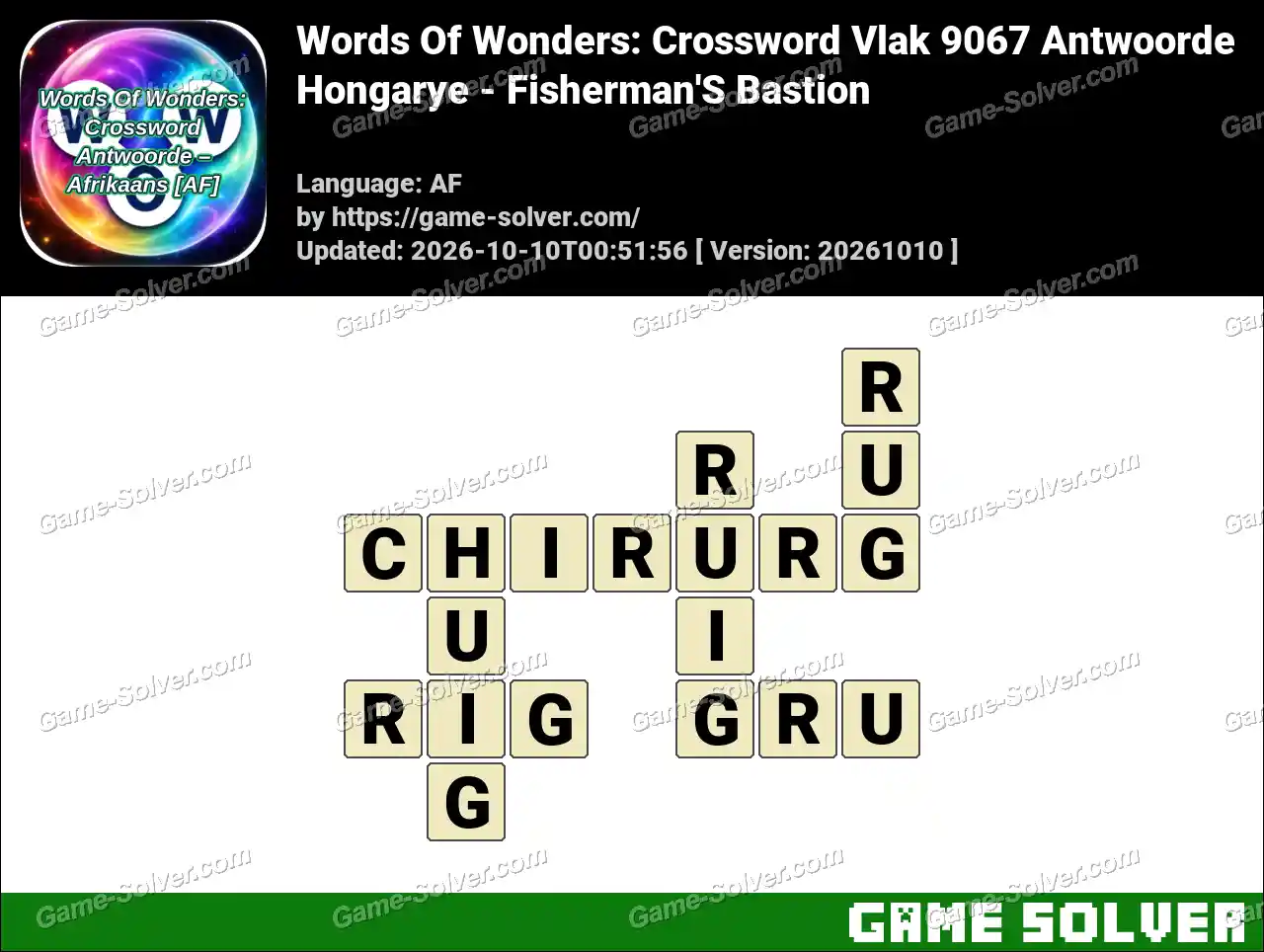 Words Of Wonders: Crossword Vlak 9067 Antwoorde – Hongarye – Fisherman’S Bastion